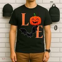 Love Halloween Pumpkin Bat T-Shirt thumb 6