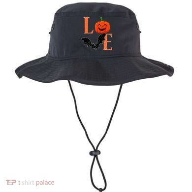 Love Halloween Pumpkin Bat Bucket Hat