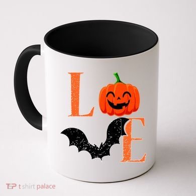 Love Halloween Pumpkin Bat Coffee Mug