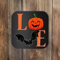 Love Halloween Pumpkin Bat Coaster thumb 0