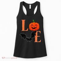 Love Halloween Pumpkin Bat Women's Tank Top thumb 0
