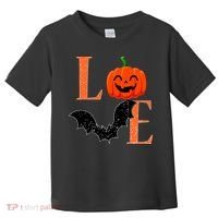 Love Halloween Pumpkin Bat Toddler T-Shirt thumb 0