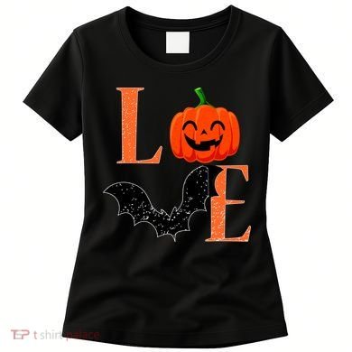 Love Halloween Pumpkin Bat Women's T-Shirt
