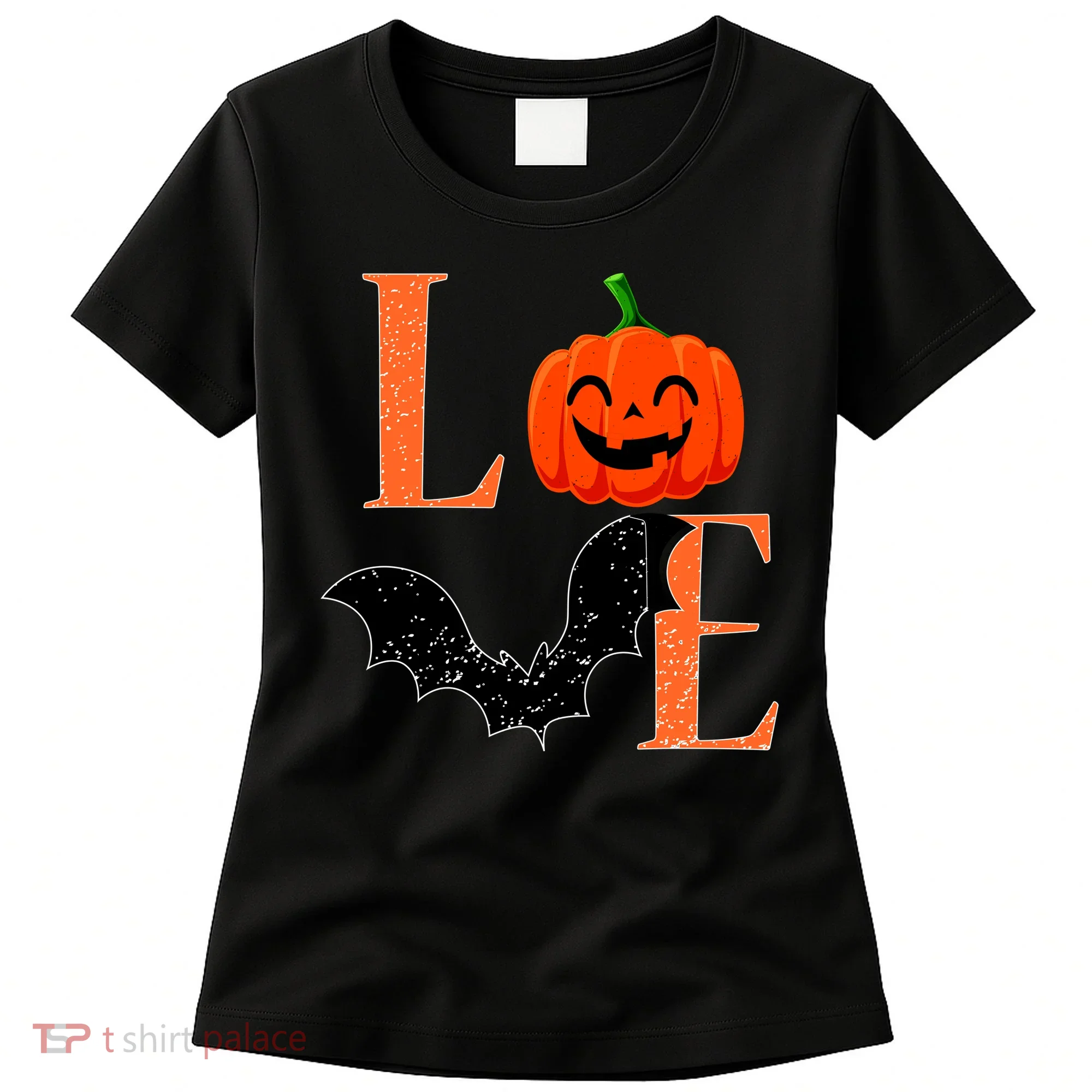 Love Halloween Pumpkin Bat Women's T-Shirt