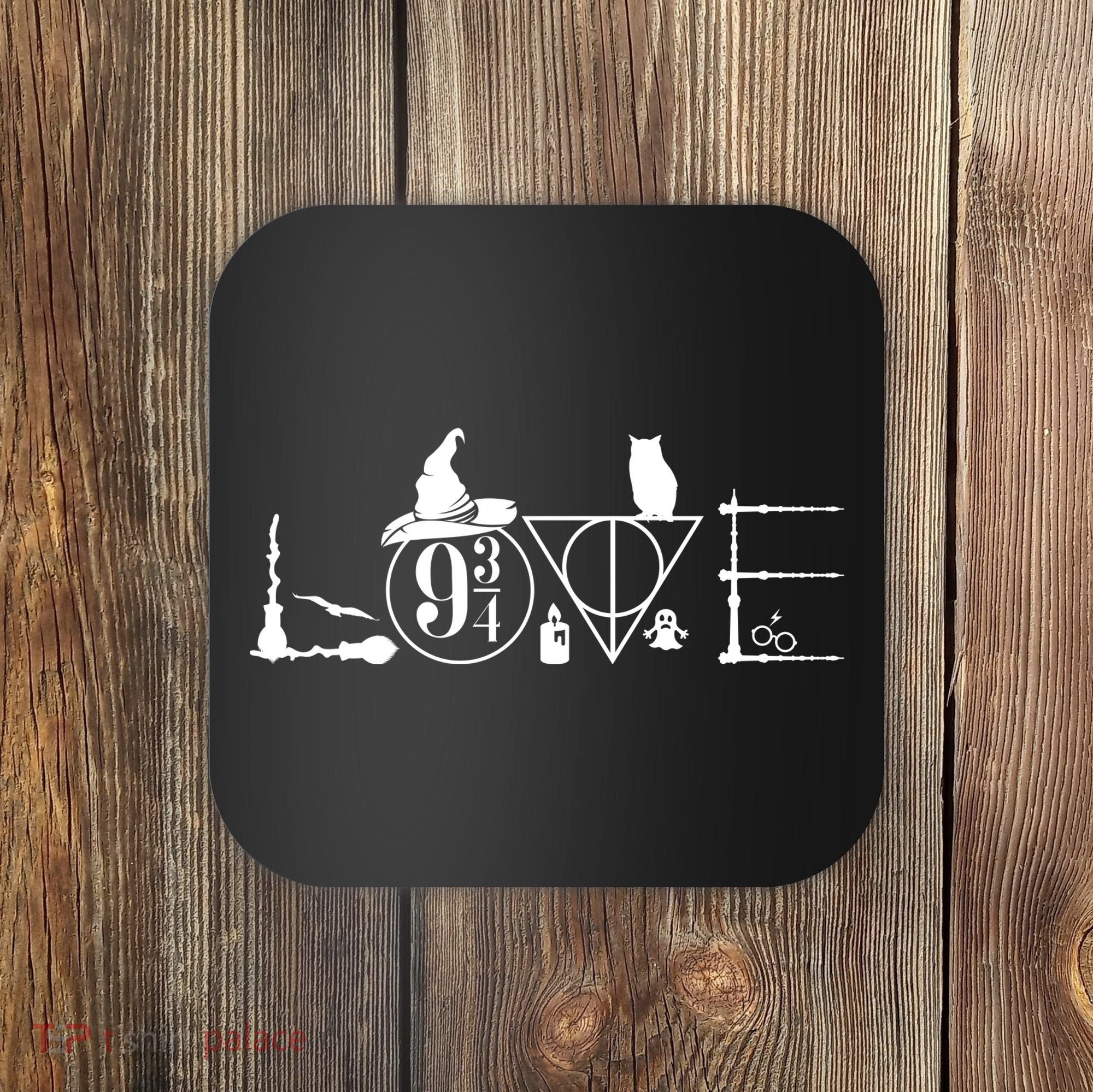 Love Halloween Witch Craft Wizard Logo Coaster