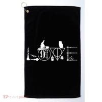 Love Halloween Witch Craft Wizard Logo Golf Towel thumb 0