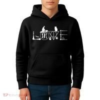 Love Halloween Witch Craft Wizard Logo Kids Hoodie thumb 4