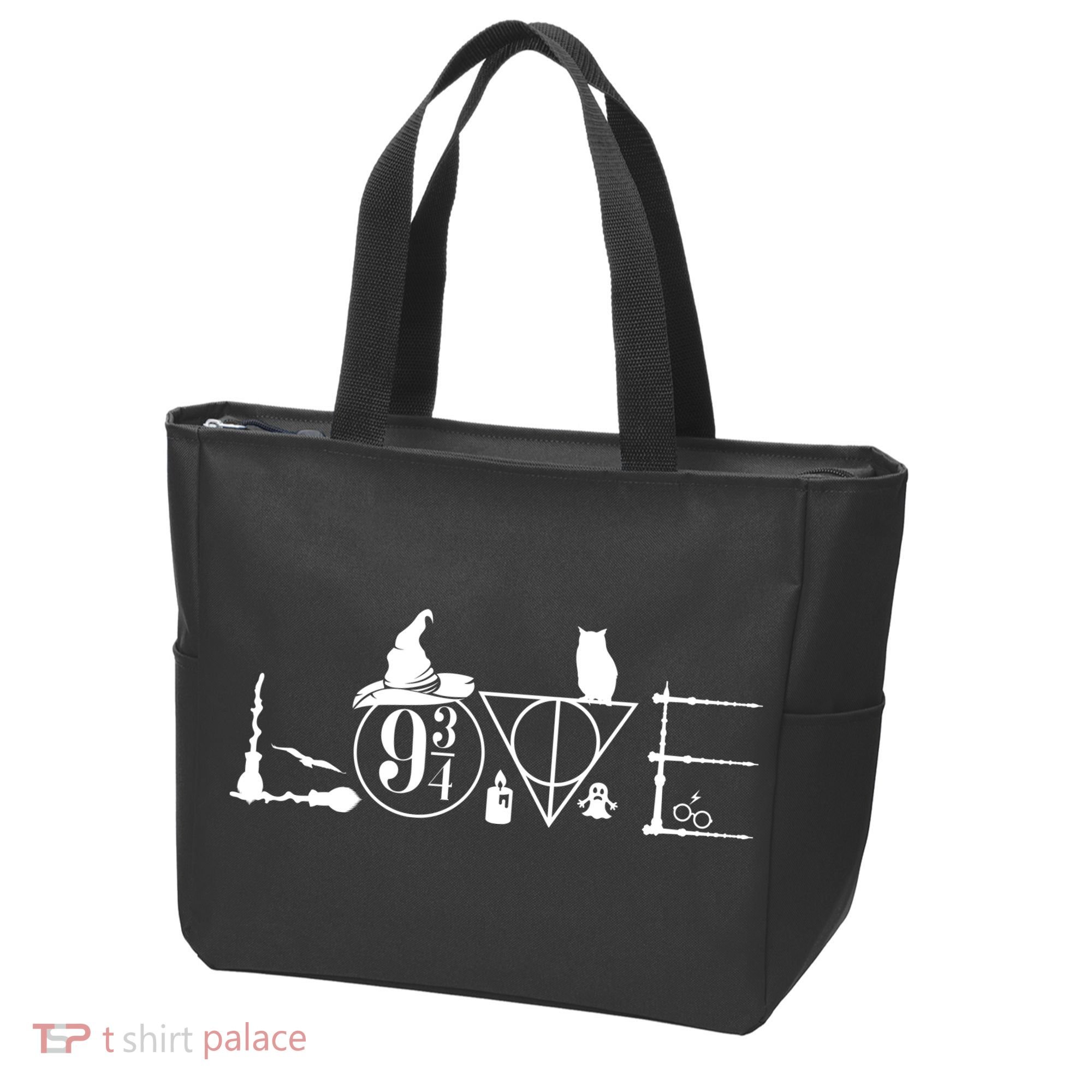 Love Halloween Witch Craft Wizard Logo Tote Bag