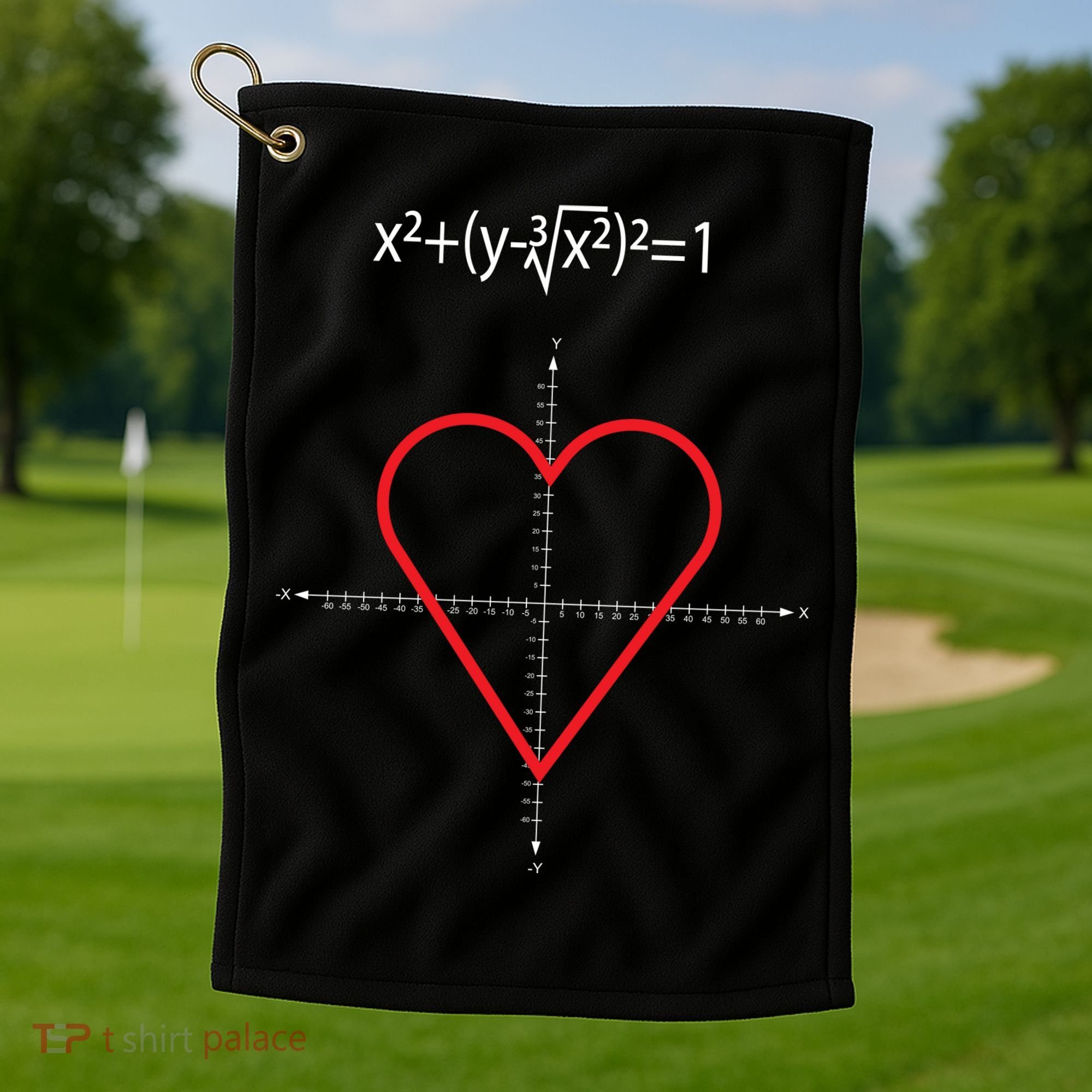 Love Heart Math Equation Golf Towel