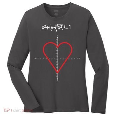 Love Heart Math Equation Women's Long Sleeve Shirt