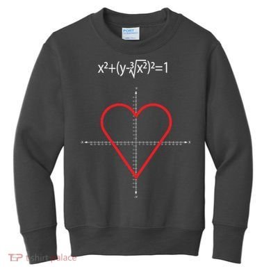Love Heart Math Equation Kids Sweatshirt
