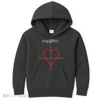 Love Heart Math Equation Kids Hoodie thumb 0