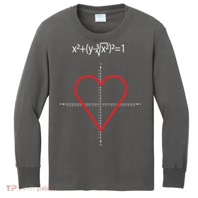 Love Heart Math Equation Kids Long Sleeve Shirt