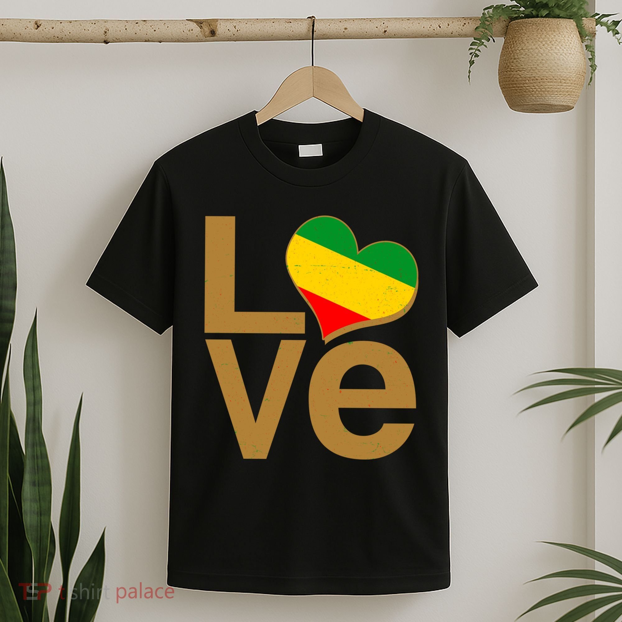 Love Heart Traditional African Colors T-Shirt