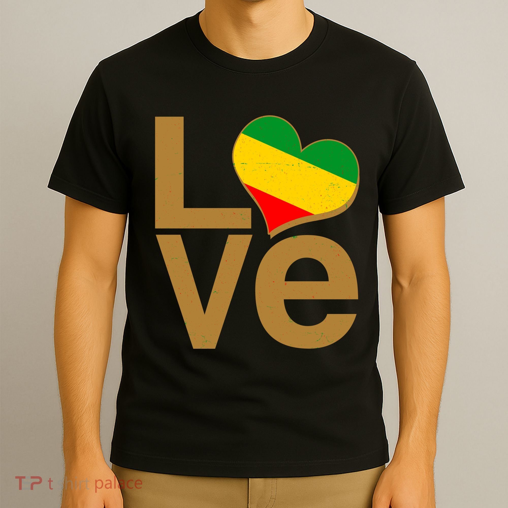 Love Heart Traditional African Colors T-Shirt