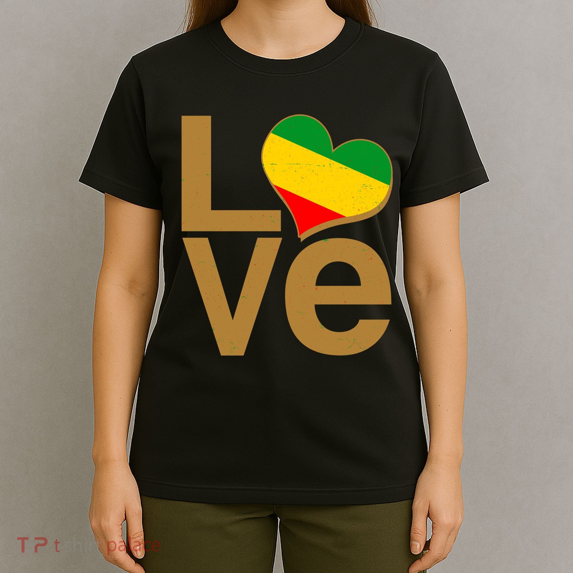 Love Heart Traditional African Colors T-Shirt
