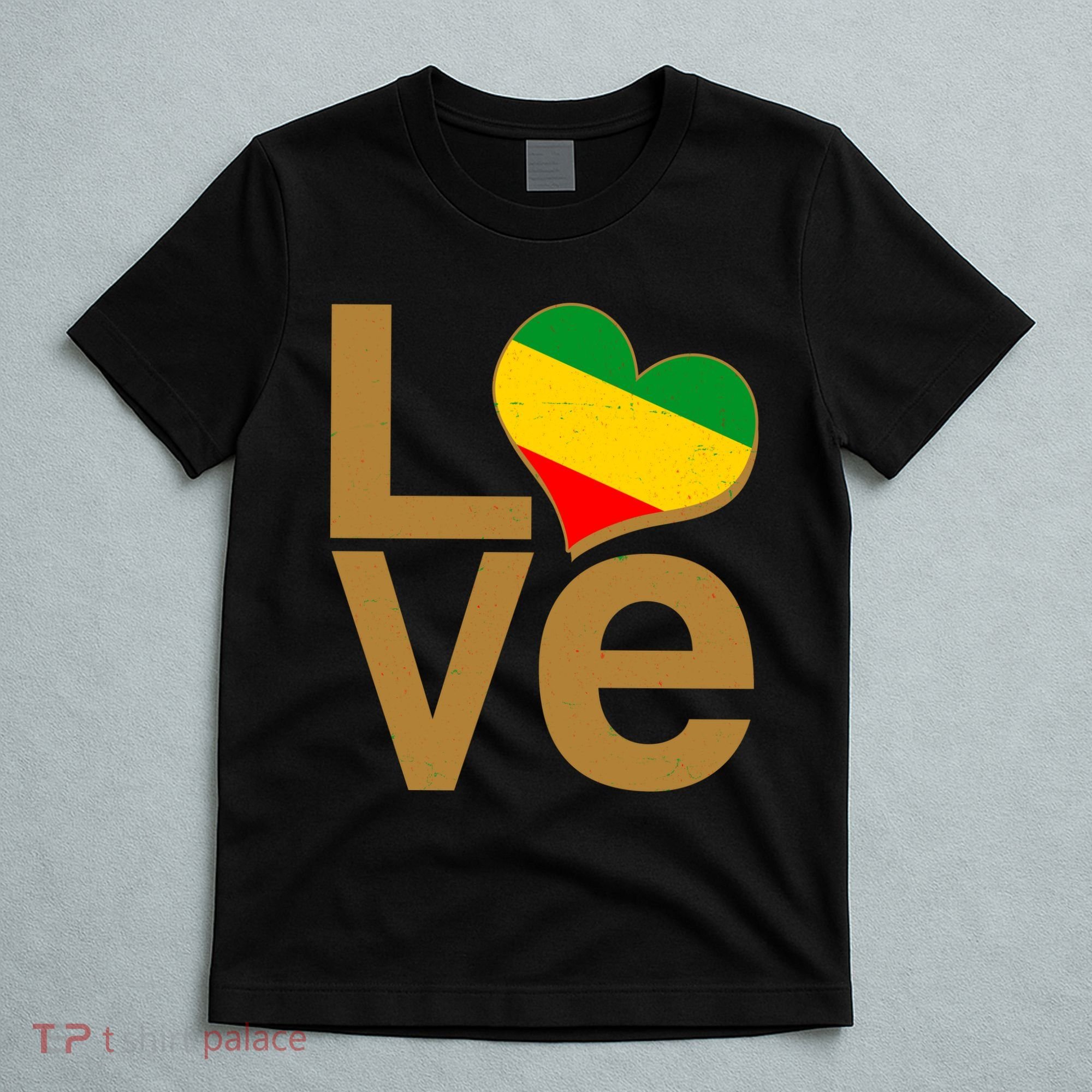 Love Heart Traditional African Colors T-Shirt