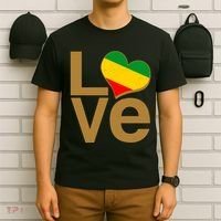 Love Heart Traditional African Colors T-Shirt thumb 6