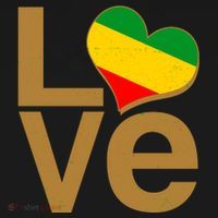 Love Heart Traditional African Colors T-Shirt thumb 7