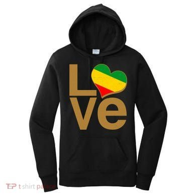 Love Heart Traditional African Colors Women's Hoodie
