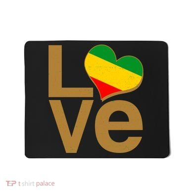 Love Heart Traditional African Colors Mousepad