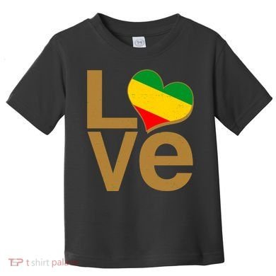 Love Heart Traditional African Colors Toddler T-Shirt