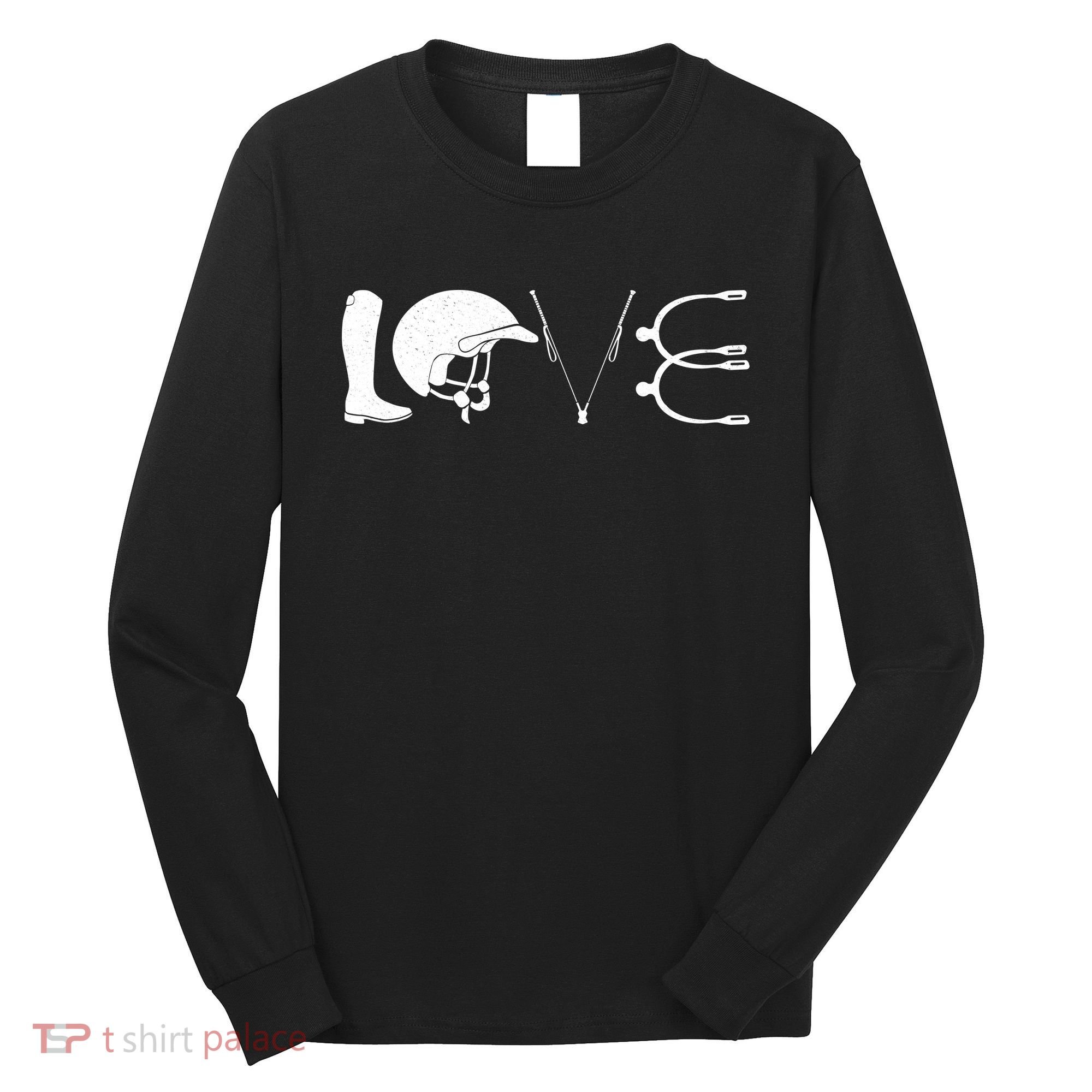 Love Horseback Riding Horse Fan Long Sleeve Shirt