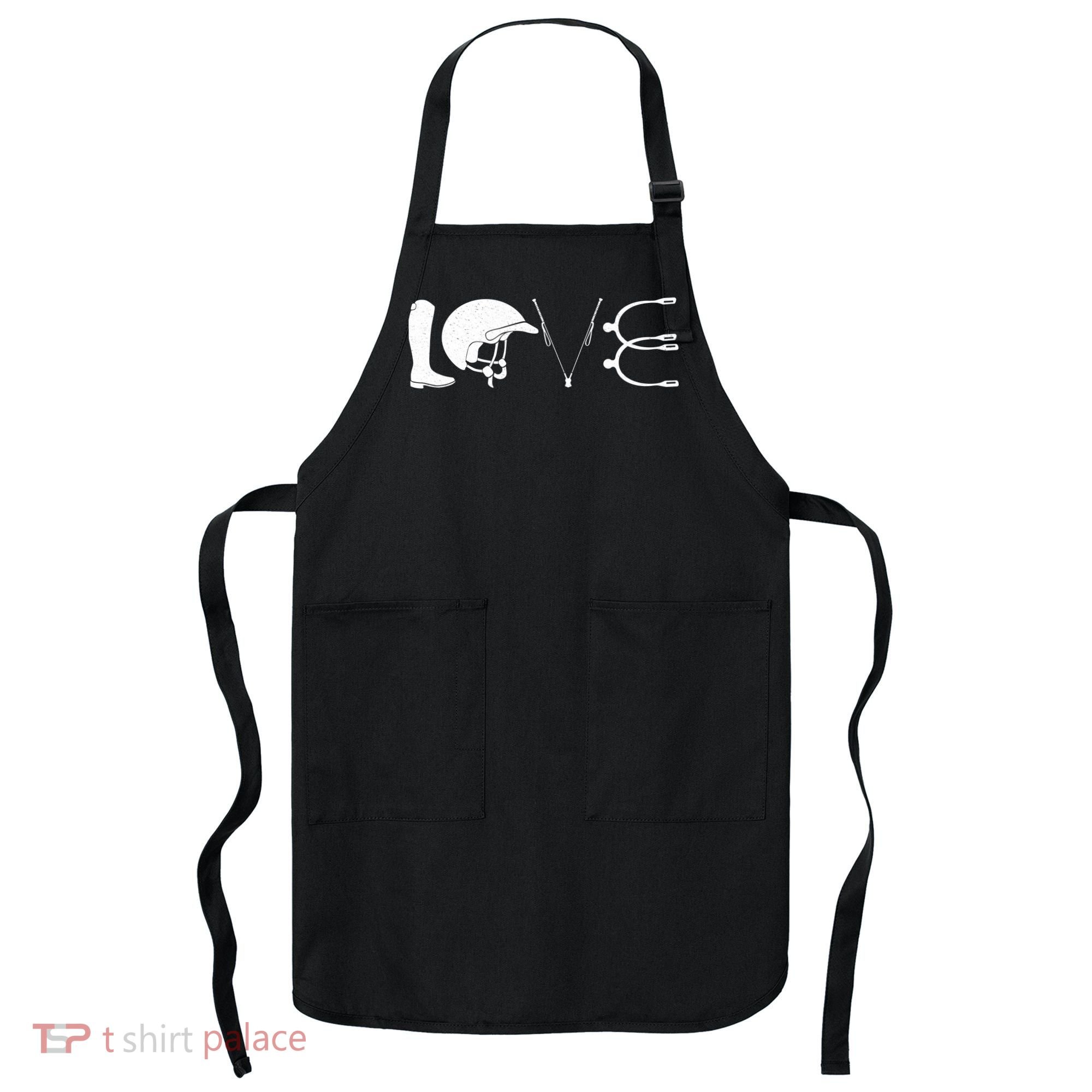 Love Horseback Riding Horse Fan Apron