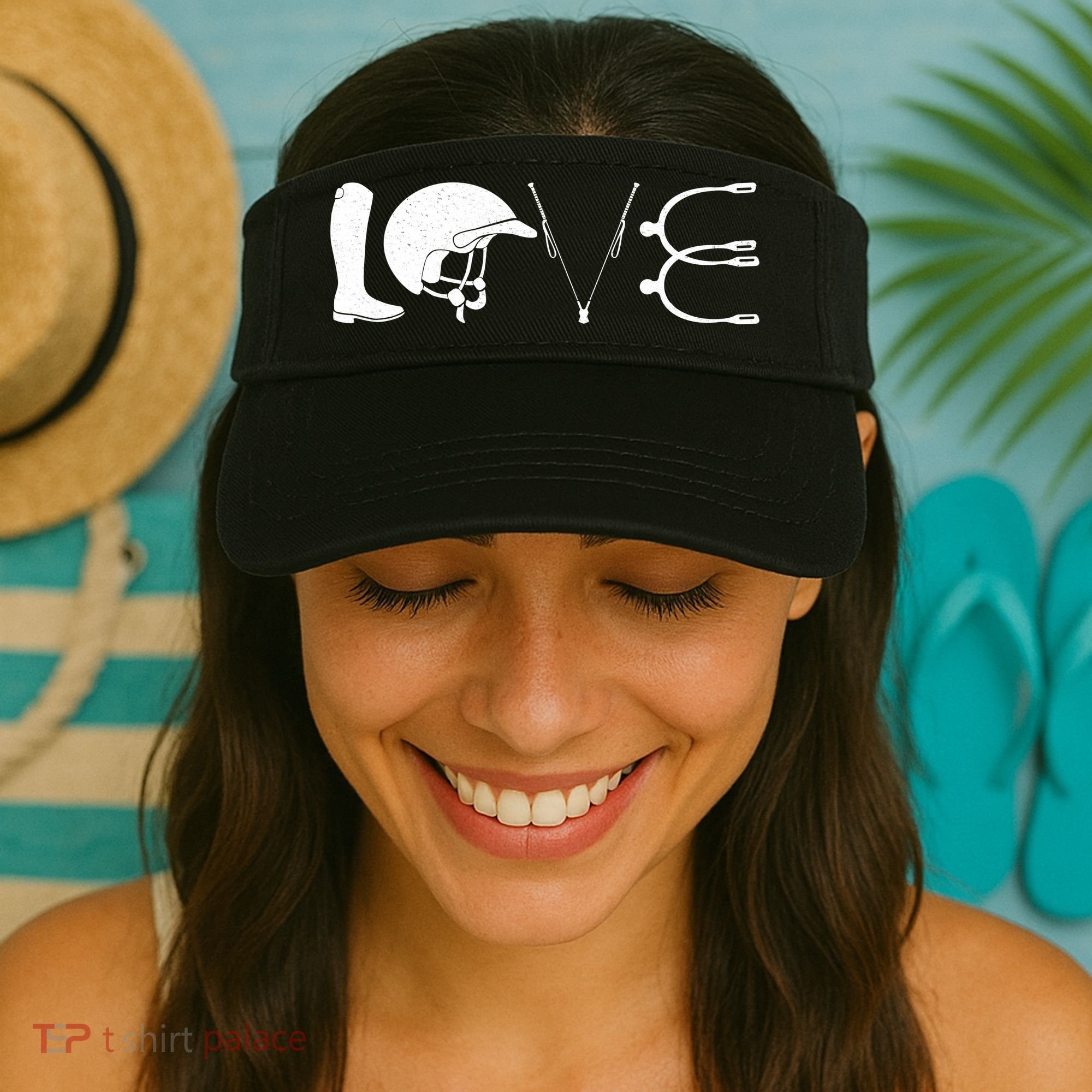 Love Horseback Riding Horse Fan Visor