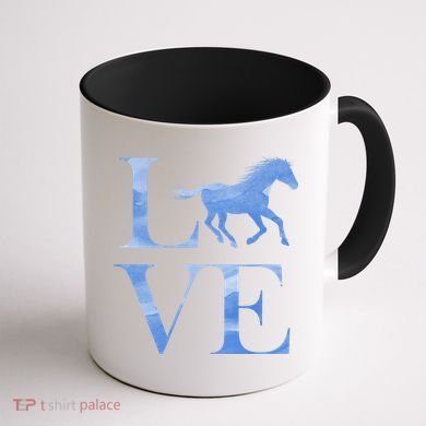 Love Horses Coffee Mug back