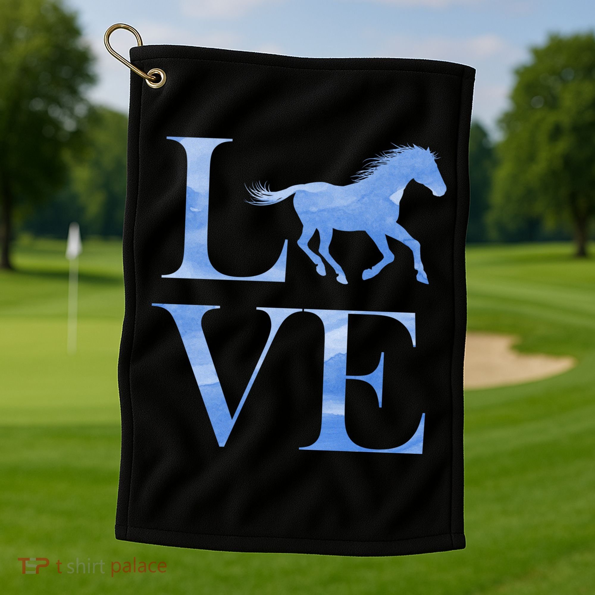 Love Horses Golf Towel