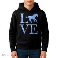 Love Horses Kids Hoodie thumb 4