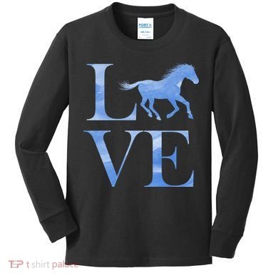 Love Horses Kids Long Sleeve Shirt