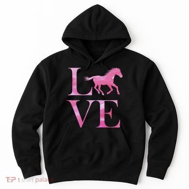 Love Horses Pink Logo Hoodie