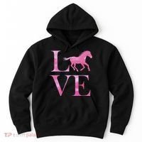 Love Horses Pink Logo Hoodie thumb 0