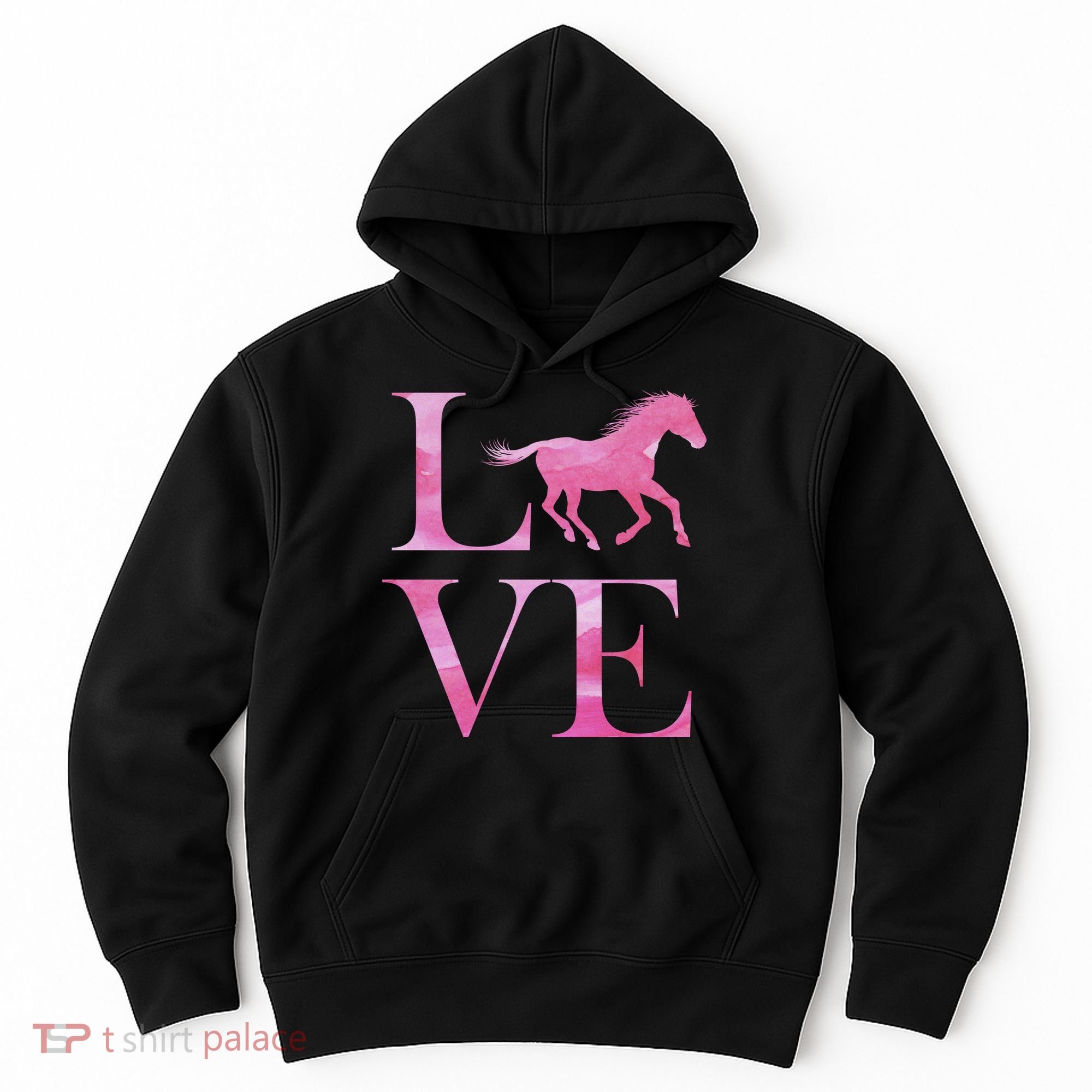 Love Horses Pink Logo Hoodie