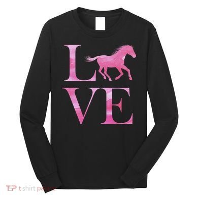 Love Horses Pink Logo Long Sleeve Shirt