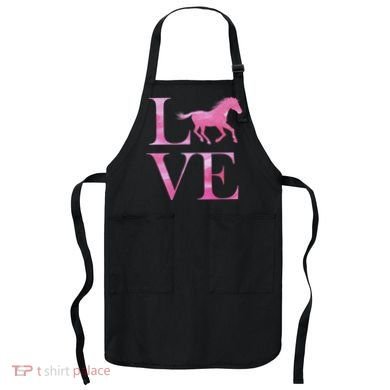 Love Horses Pink Logo Apron