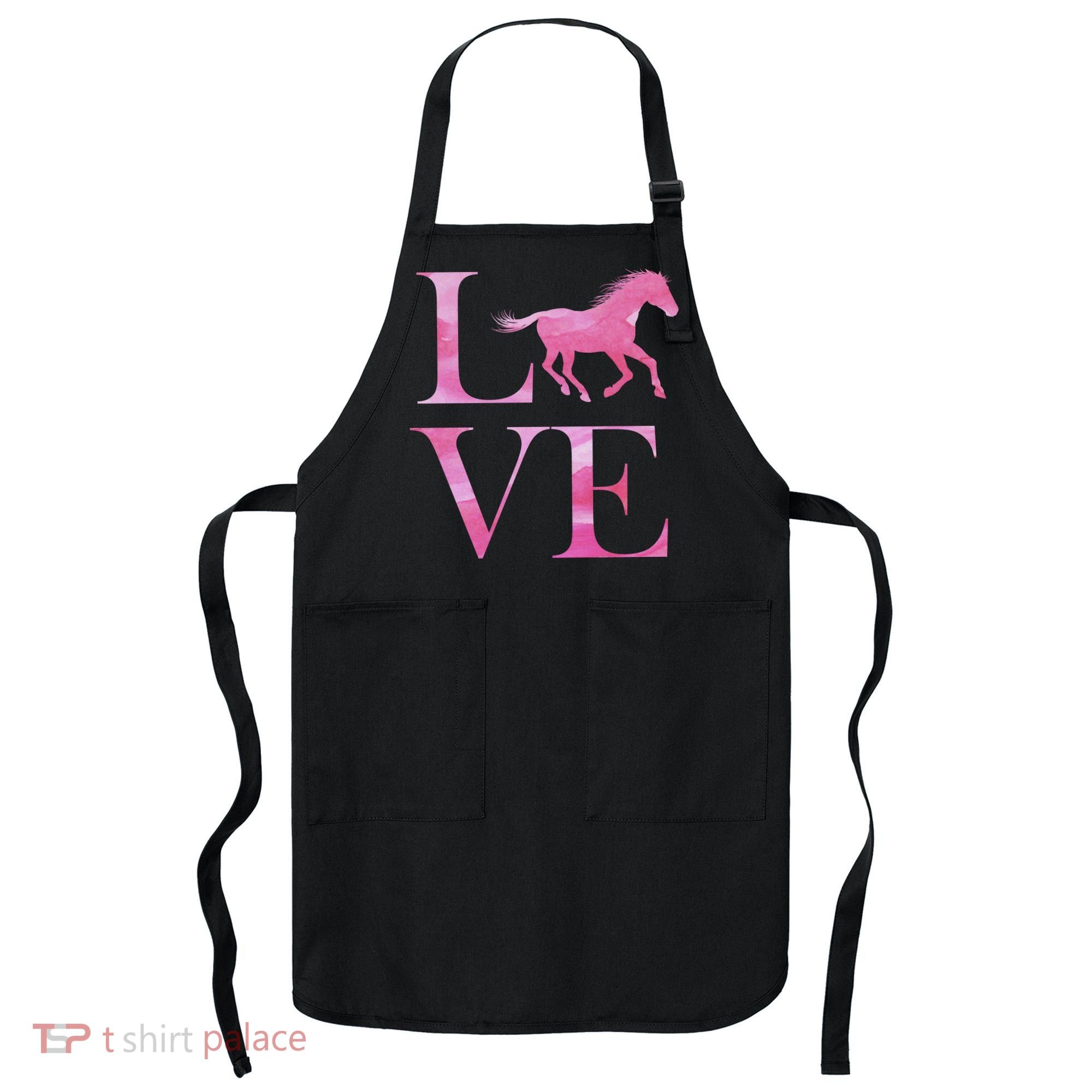 Love Horses Pink Logo Apron