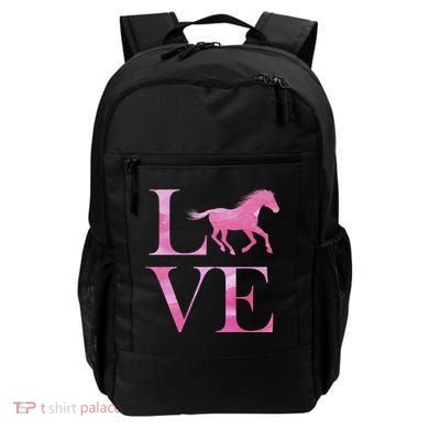 Love Horses Pink Logo Backpack