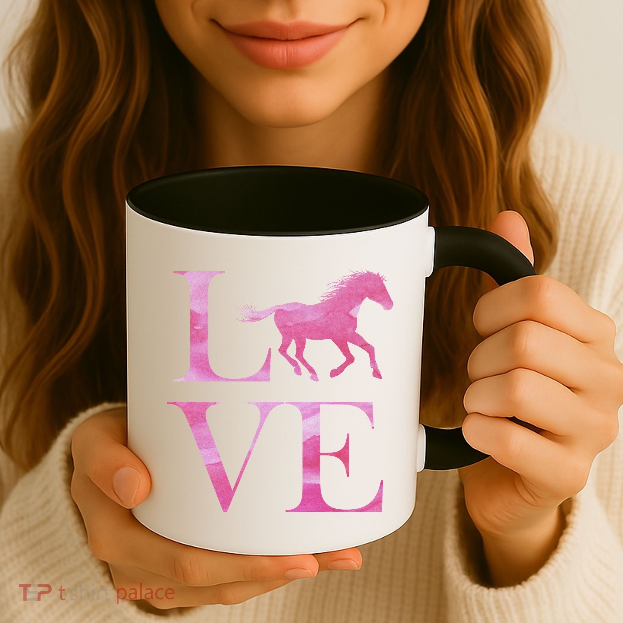 Love Horses Pink Logo Coffee Mug
