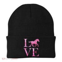 Love Horses Pink Logo Beanie thumb 0