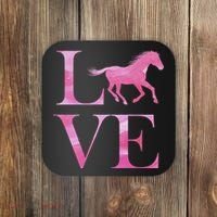 Love Horses Pink Logo Coaster thumb 0