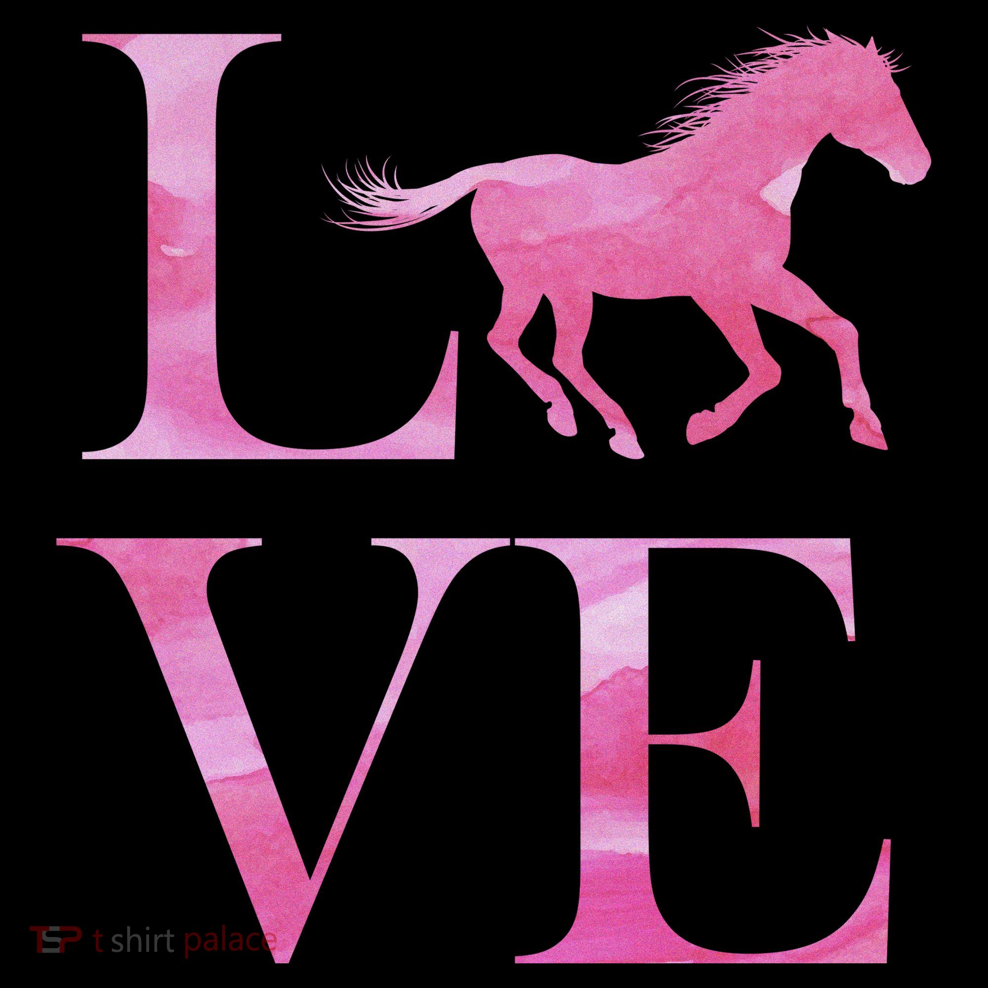 Love Horses Pink Logo Coaster