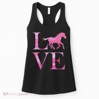 Love Horses Pink Logo Women's Tank Top thumb 0