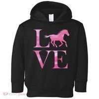 Love Horses Pink Logo Toddler Hoodie thumb 0