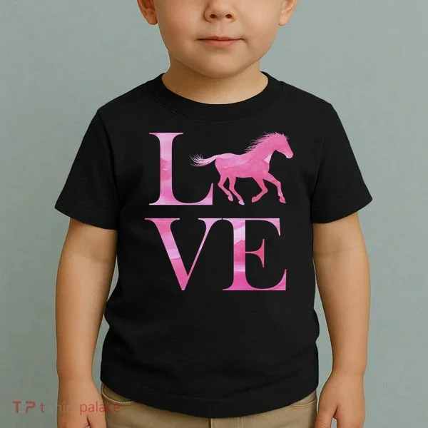 Love Horses Pink Logo Toddler T-Shirt