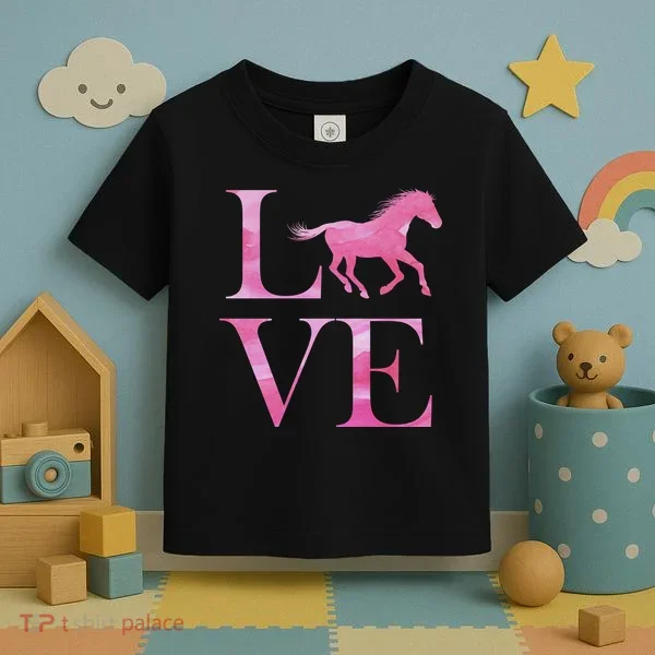 Love Horses Pink Logo Toddler T-Shirt