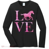 Love Horses Pink Logo Women's Long Sleeve Shirt thumb 0