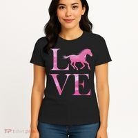 Love Horses Pink Logo Women's T-Shirt thumb 4